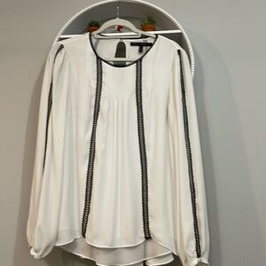 White House Black Market long sleeve blouse.  Looks great with leggings.